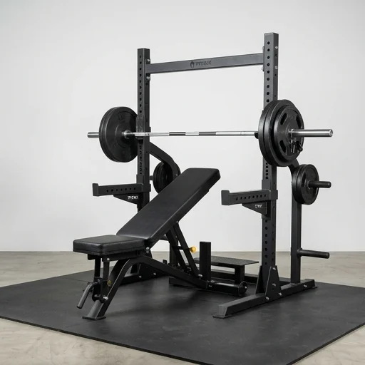 Titan Fitness Weight Bench Press Set